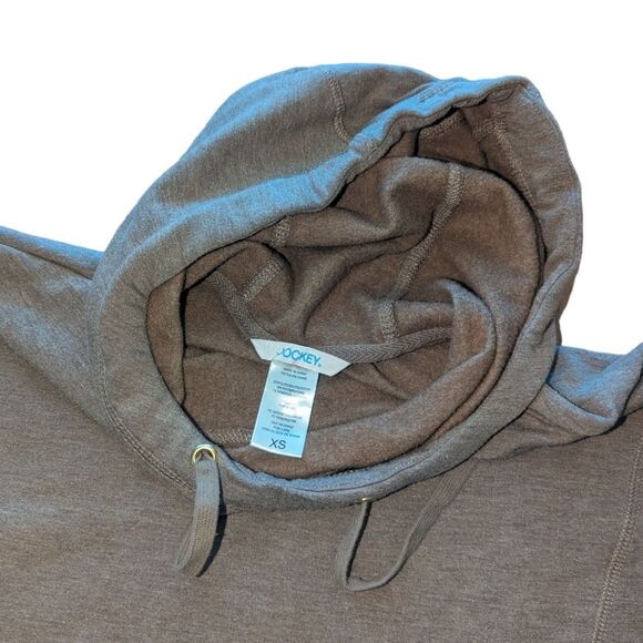 🛍️BROWN / TAN JOCKEY HOODIE SIZE XS - Picture 4 of 6